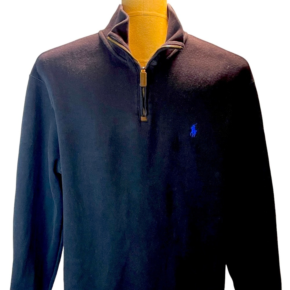 Ralph Lauren 1/4 zip black pull over